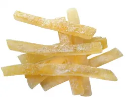 Straight Lemon Peel Strips, dusted with Dextrose