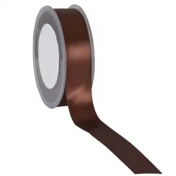 Double Faced Satin Ribbon; Dark Brown